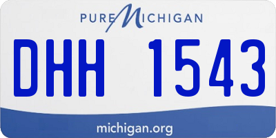 MI license plate DHH1543