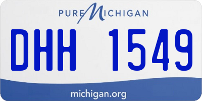 MI license plate DHH1549