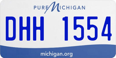 MI license plate DHH1554