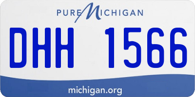 MI license plate DHH1566