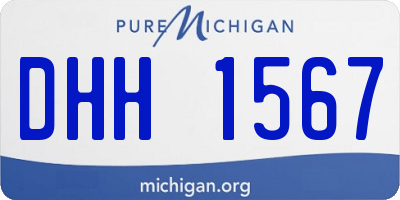 MI license plate DHH1567