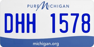 MI license plate DHH1578