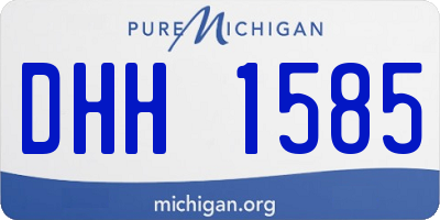 MI license plate DHH1585
