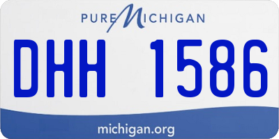 MI license plate DHH1586