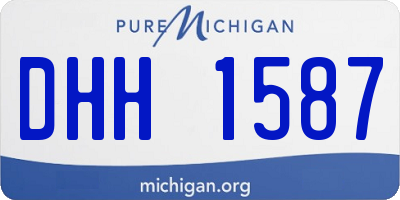 MI license plate DHH1587