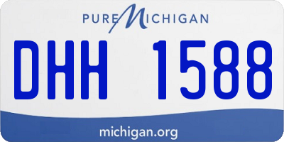 MI license plate DHH1588