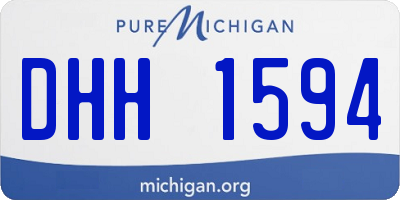 MI license plate DHH1594