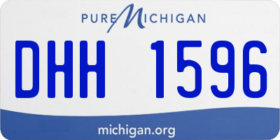 MI license plate DHH1596