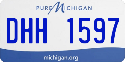 MI license plate DHH1597