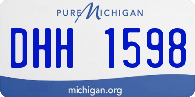 MI license plate DHH1598
