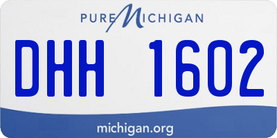 MI license plate DHH1602