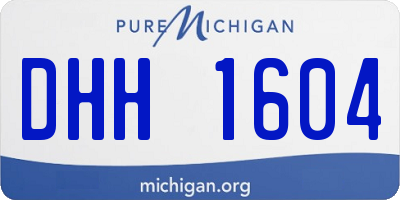 MI license plate DHH1604