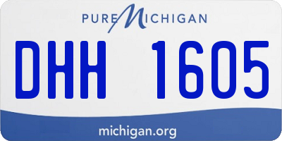 MI license plate DHH1605