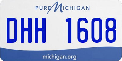 MI license plate DHH1608