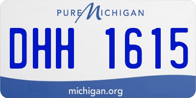 MI license plate DHH1615