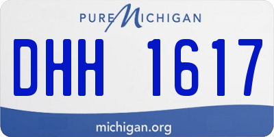 MI license plate DHH1617