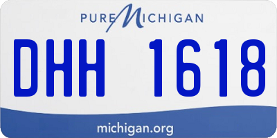MI license plate DHH1618