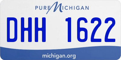 MI license plate DHH1622