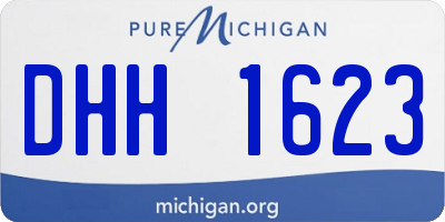 MI license plate DHH1623
