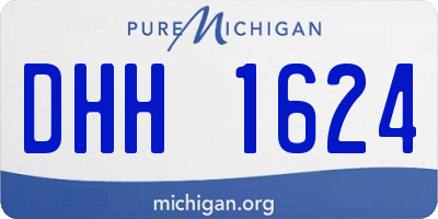 MI license plate DHH1624
