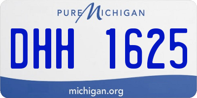 MI license plate DHH1625