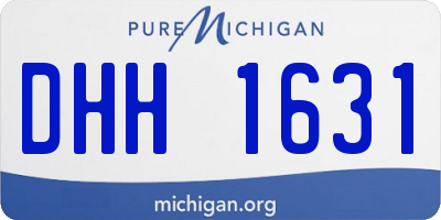 MI license plate DHH1631