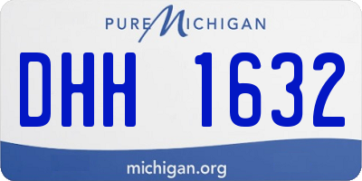 MI license plate DHH1632