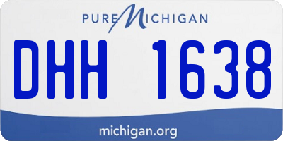 MI license plate DHH1638