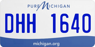 MI license plate DHH1640