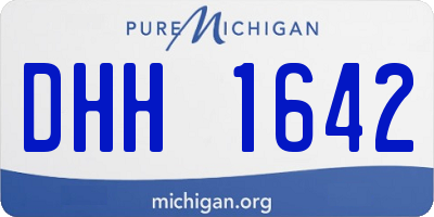 MI license plate DHH1642