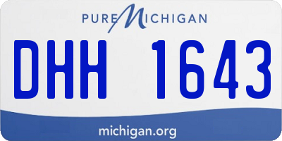 MI license plate DHH1643