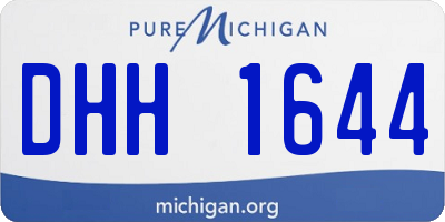 MI license plate DHH1644