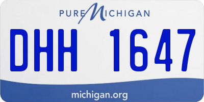 MI license plate DHH1647