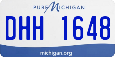 MI license plate DHH1648