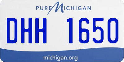MI license plate DHH1650