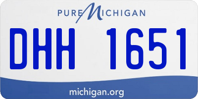 MI license plate DHH1651