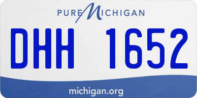 MI license plate DHH1652