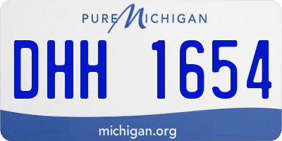 MI license plate DHH1654