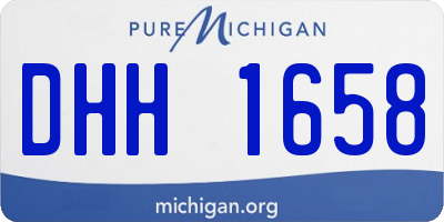MI license plate DHH1658