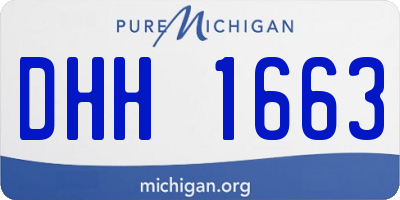 MI license plate DHH1663