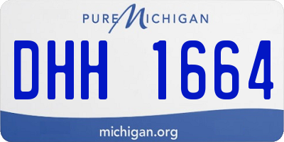 MI license plate DHH1664