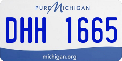 MI license plate DHH1665
