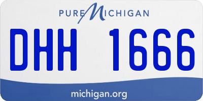 MI license plate DHH1666