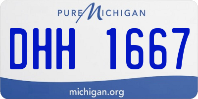 MI license plate DHH1667