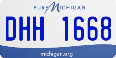 MI license plate DHH1668