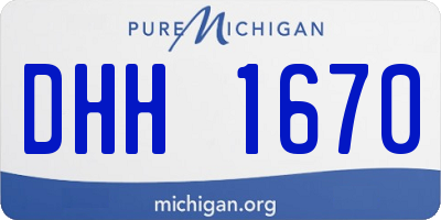 MI license plate DHH1670