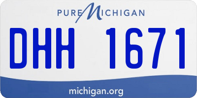 MI license plate DHH1671