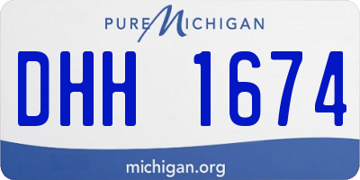 MI license plate DHH1674