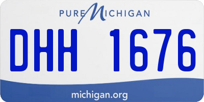 MI license plate DHH1676