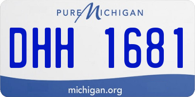 MI license plate DHH1681